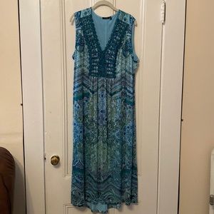 Blue Paisley Maxi Dress